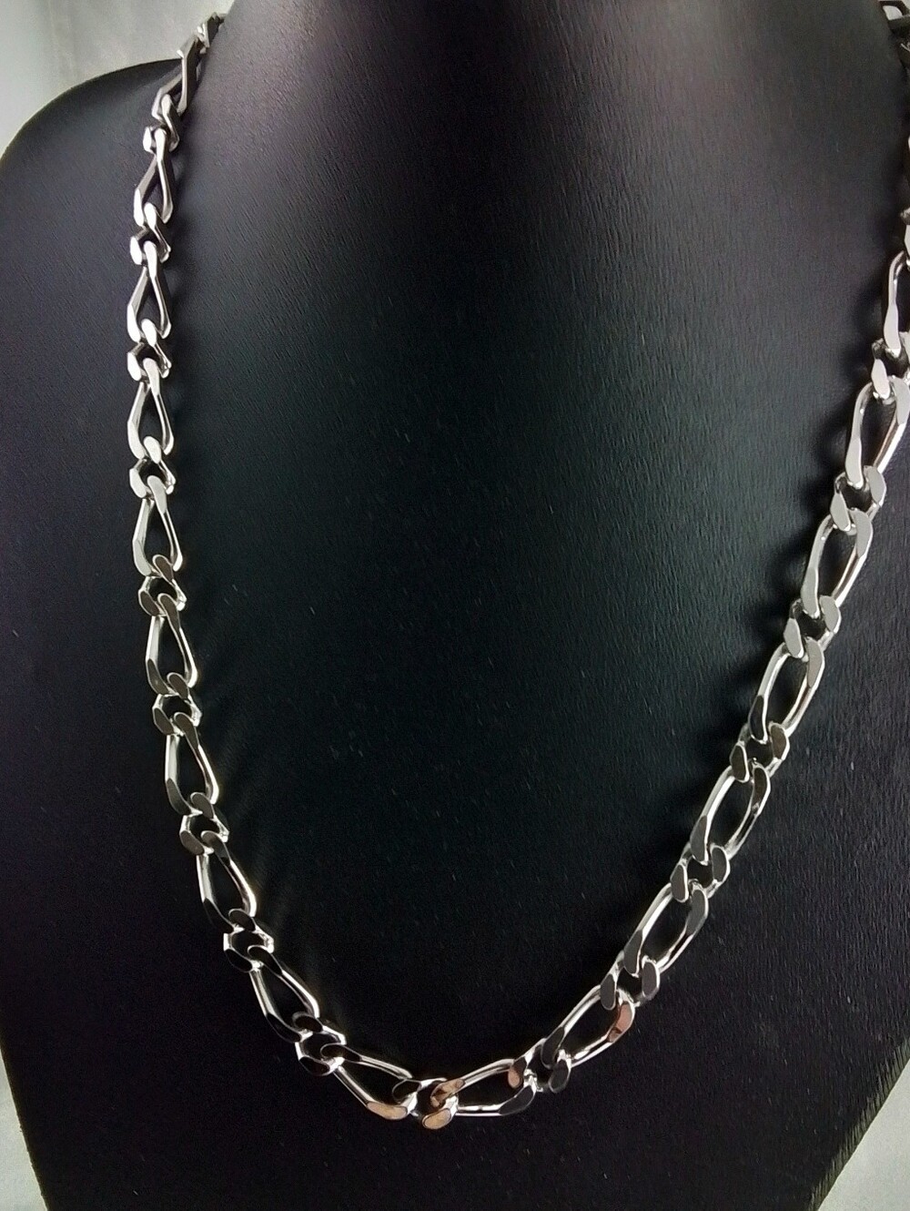 Vintage Signed 22 Inch Monet Silver-Tone Anchor Chain Necklace